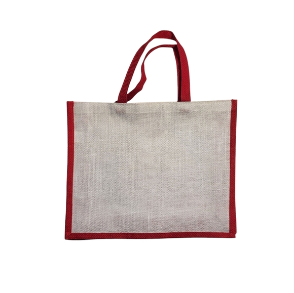 Hobby Lobby Festive Burlap Tote Bags - Set of 2 - Picture 5 of 5